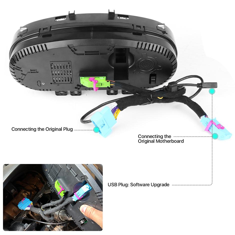10.25” Digital Dashboard Panel Virtual Instrument Cluster CockPit LCD Speedometer Monitor For VW Magotan Passat B6/B7 2007-2016