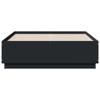 Bed Frame Black 135x190 cm Engineered Wood