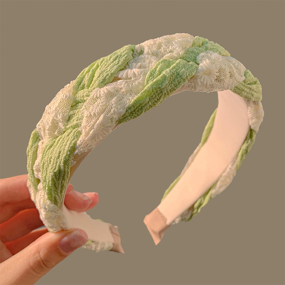 5pcs/set Lace Twist Braided Headband Versatile Temperamental Hair Hoop Hair Band Headwear Hair Accessories for Women