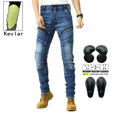 Herren Kevlar-verstärkte Motorrad-Reithosen Off-Road Straßengebrauch Abriebfeste Schutzkleidung