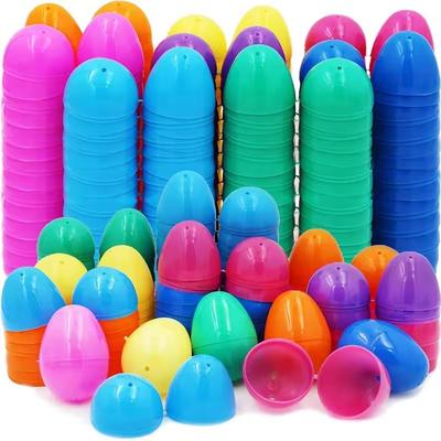 10/50PCS Plastic Easter Eggs Fillable Plastic Egg Kids Toy Colorful Gift Packaging Box Easter Party Hunt Game DIY Craft Supplies