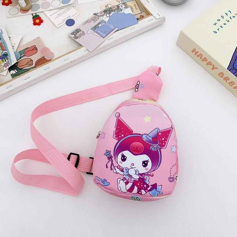 Kuromi Cartoon Kids Coin Wallet With Polyester Lining For Daily School Use