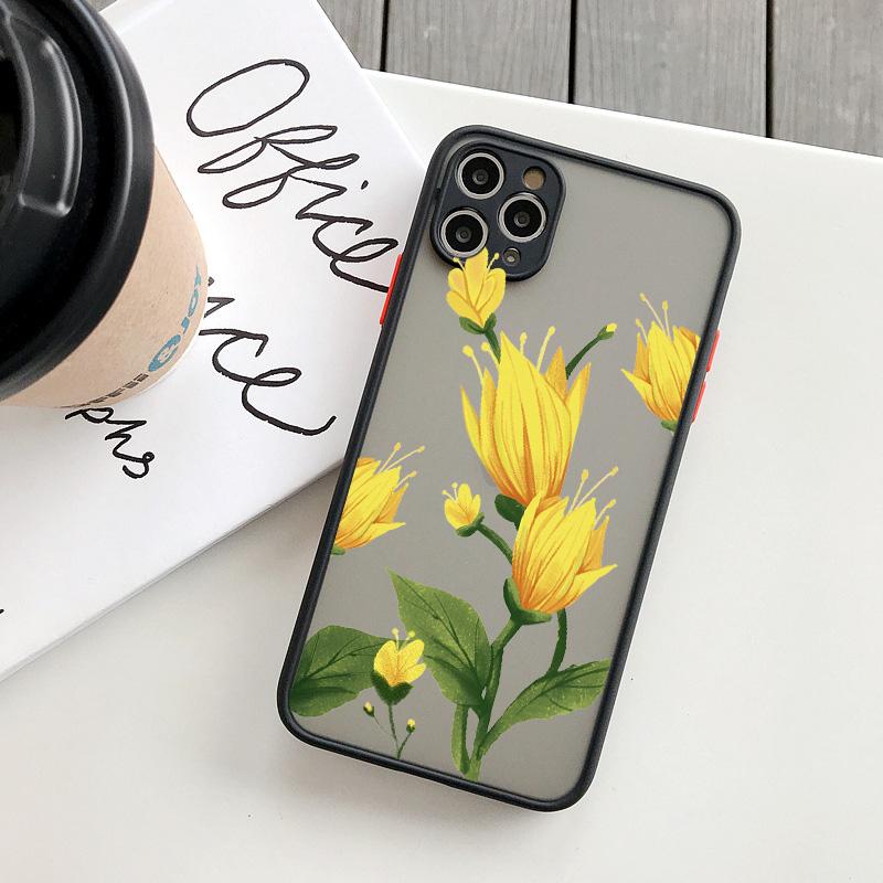 Flower Sunflower Chrysanthemum Phone Case For iPhone 16 15 12 11 13 14 Pro Max XS XR X 15 14 7 8 Plus SE2 Shockproof Back Cover