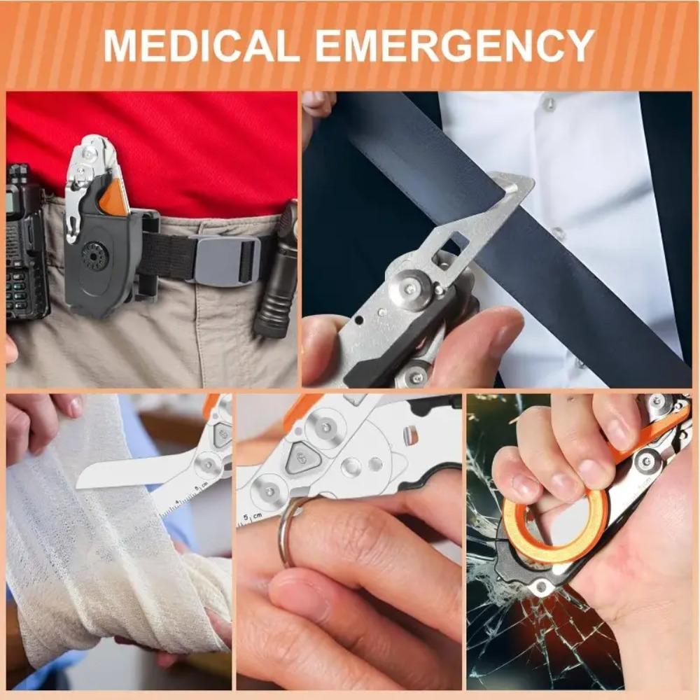 Professional Folding Rescue Scissors Multipurpose Tactical Tool for Survival Emergency