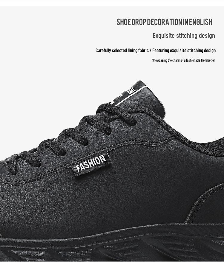 A015 Men's Lightweight Leather Low-Top Running & Casual Shoes for Spring and Autumn