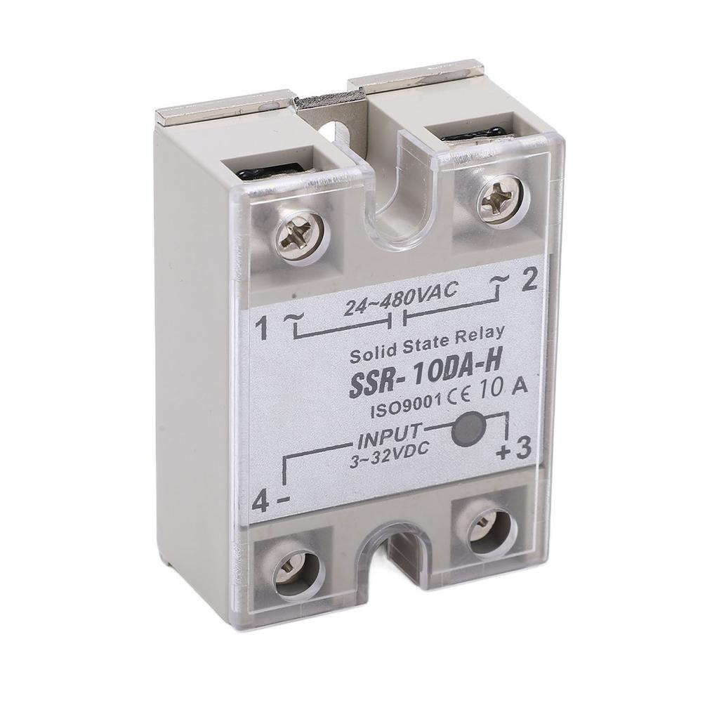 10A Einphasen-Halbleiterrelais SSR-Relaismodul für Steuerungssystem 3-32 VDC 24-480 VAC
