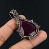 Ruby Pendant Gemstone Jewelry, 999 Copper Wire Wrapped Handmade Pendant, Latest Design Jewelry