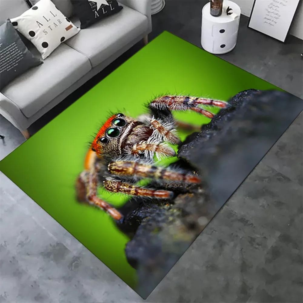 Halloween-Spinnen-Teppich, 3D-gedruckt, Angst-Horror-Matte, Trick-or-Treat-Teppich, Wohnzimmer-Schlafzimmer-Teppich, Halloween-Geschenk, Heimdekoration