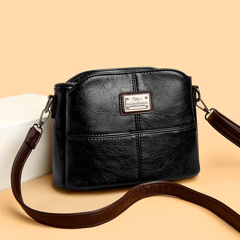 Fashionable Bucket Small Bag, Simple and Elegant Single-shoulder Crossbody Bag for Middle-aged People