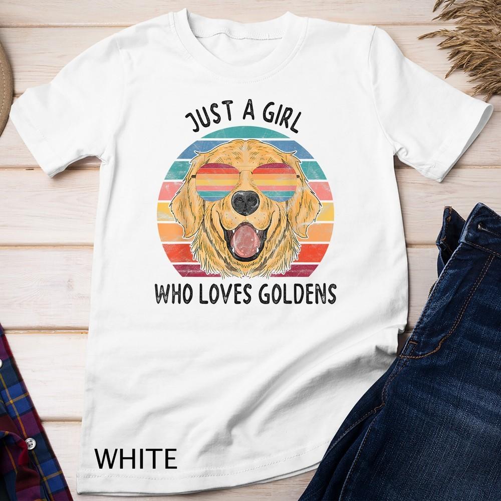 

Girl Who Loves Golden Retrievers Dog Gifts T-Shirt Unisex T-shirt 3XL