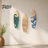 Seaside Style Ornaments 3 Pcs Summer Surfboard Wall Decor, Wooden Beach Signs, Coastal Rustic House Decor Theme Art Hanging Decorations for