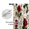 2pcs, Upscale Curtains  print Red Roses & Golden Floral Pattern Polyester Woven (without rod) All Seasons for Bedroom and