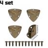 40/4Sets Iron Wooden Crate Corner Protectors for Jewelry Wine Gift Box 3 Holes Corner Protector Guard Decor with Screws Supplies