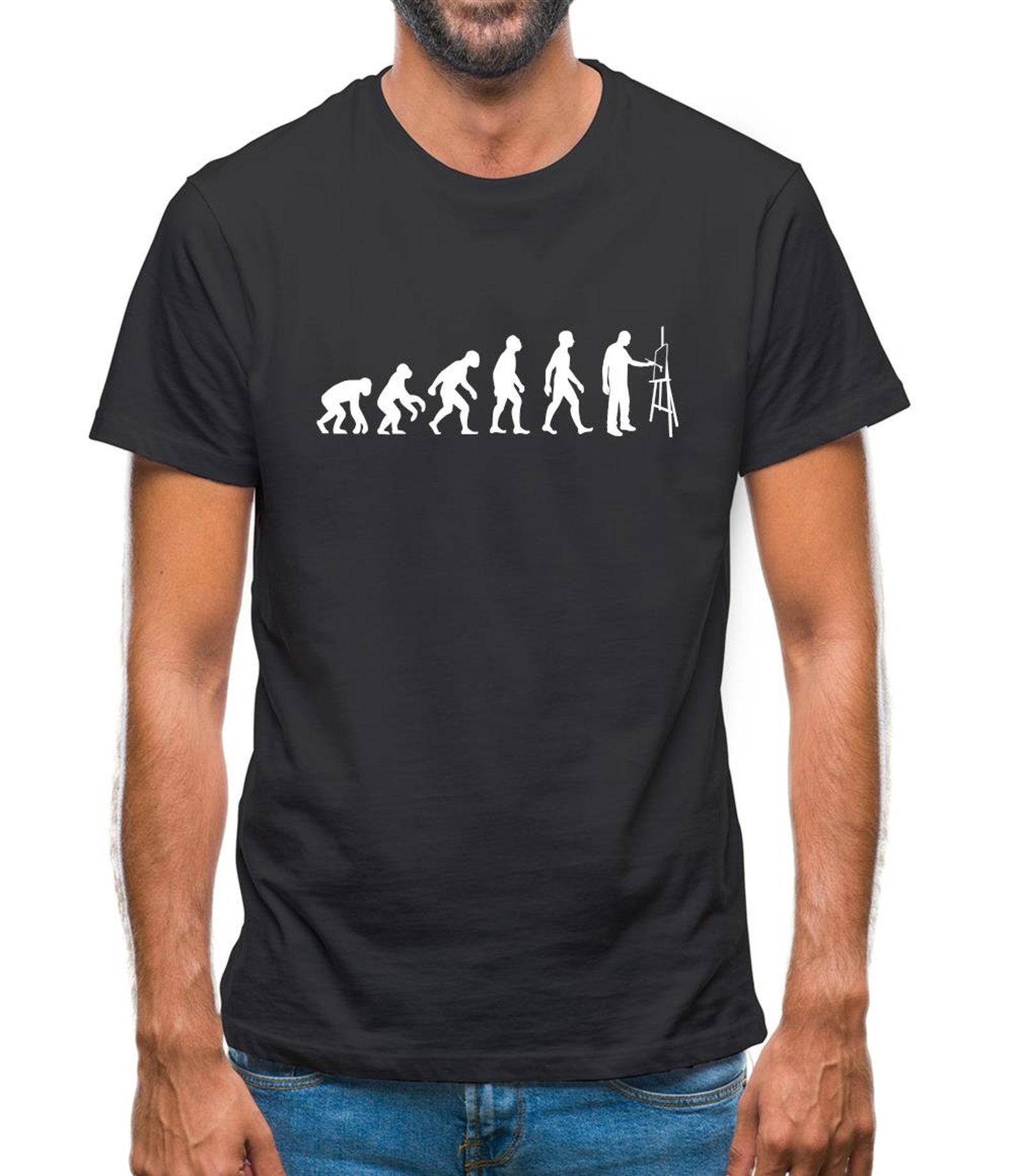 Evolution Of Man Artist Mens T-Shirt 4XL