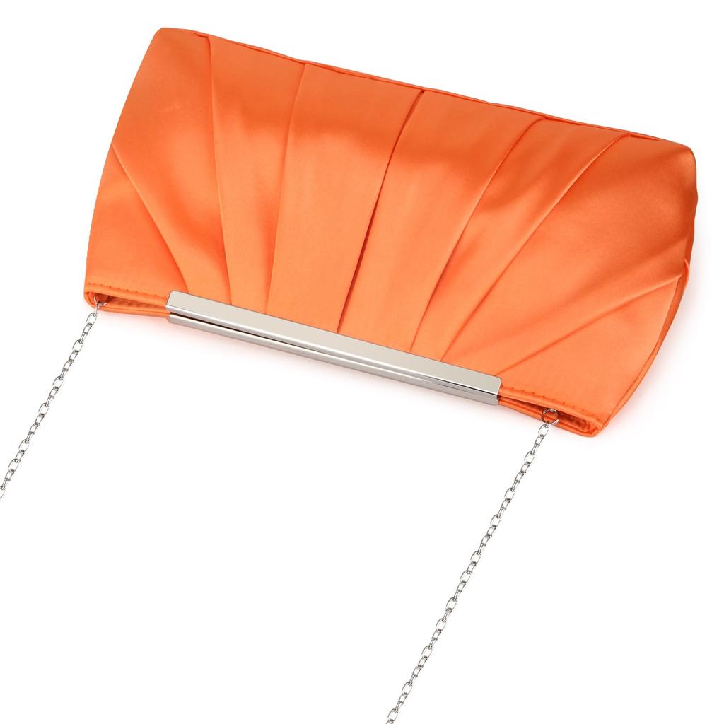 Shoulder Bag for Girl Women Pleated Formal Evening Bag Solid Color Lady Purse Wedding Clutches Cocktail Prom Handbag