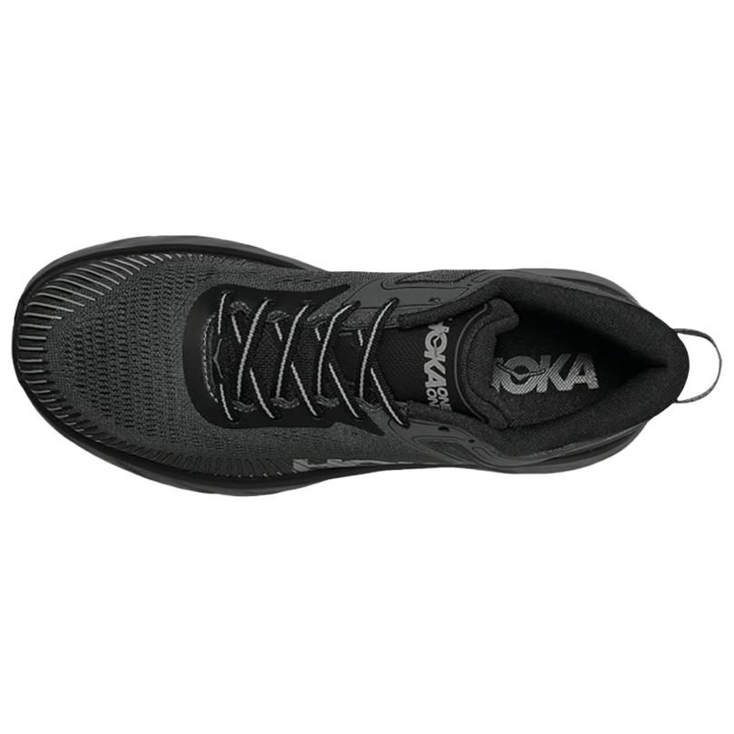 Hoka One One Bondi 7 Comfortable Durable Breathable Non-Slip Running Shoes Men Sneaker Black Gray 1110518-ORRB
