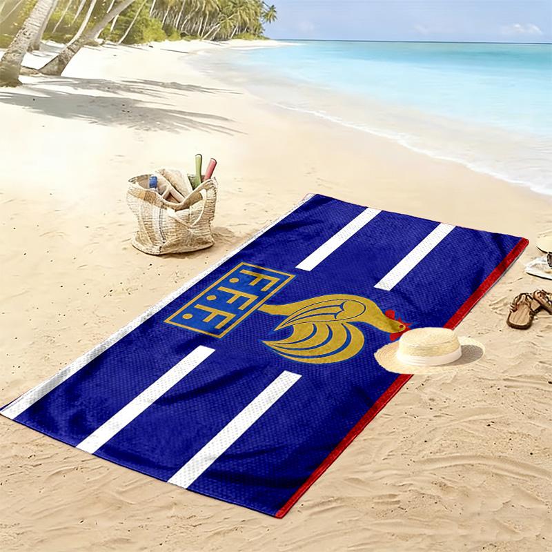 France National Football Team Print Beach Towel, Large Soft Quick Dry Towel for Beach Camping Swimming