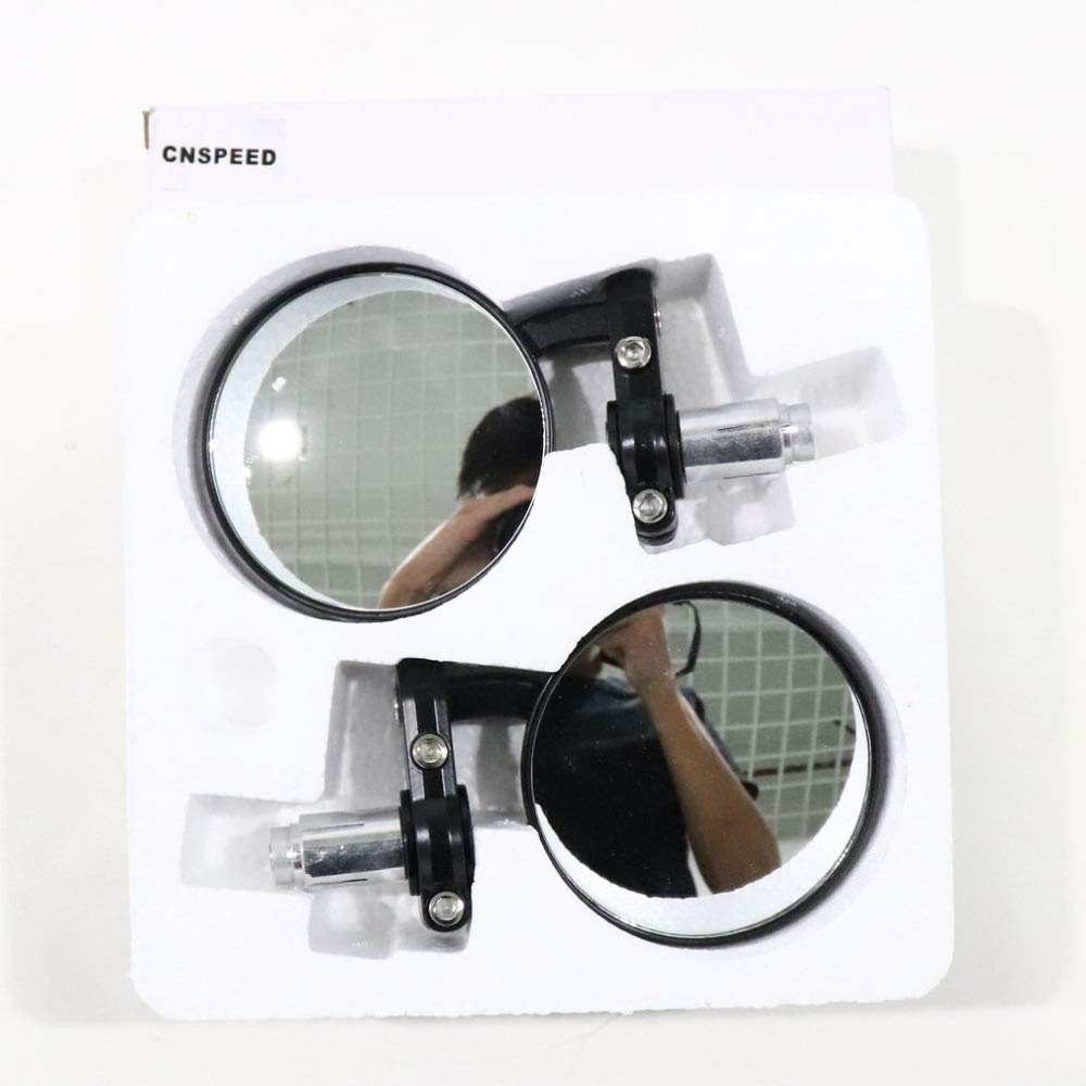 Zpětné zrcátko Karun pro motocykl, Univerzální zpětné zrcátko pro motocykl, Zrcátko do konce řídítek, CNC kulatý tvar, Levé a