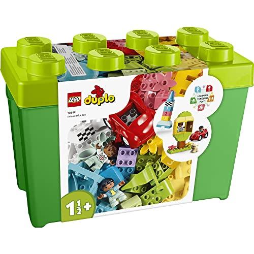 LEGO Duplo Super Caixa Deluxe 10914, brinquedo educativo para meninos e meninas de 2 e 3 anos, perfeito como presente de aniversário para bebês e crianças pequenas de 18 meses