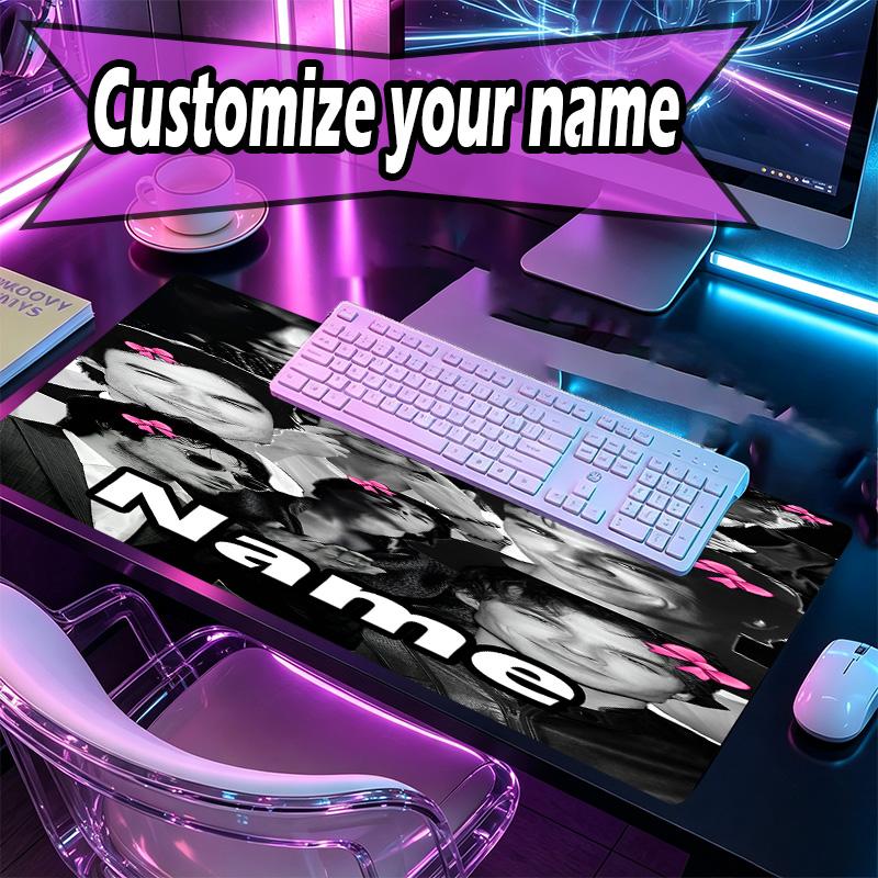 Custom Name Personalized Damon Salvatore Pattern Mousepad, Laptop PC Desk Mat, Decorative Desk Mat for Home Keyboard Pad Gift