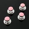 Silver Round Cufflink & Tuxedo Stud Set for Men's Wedding or Party