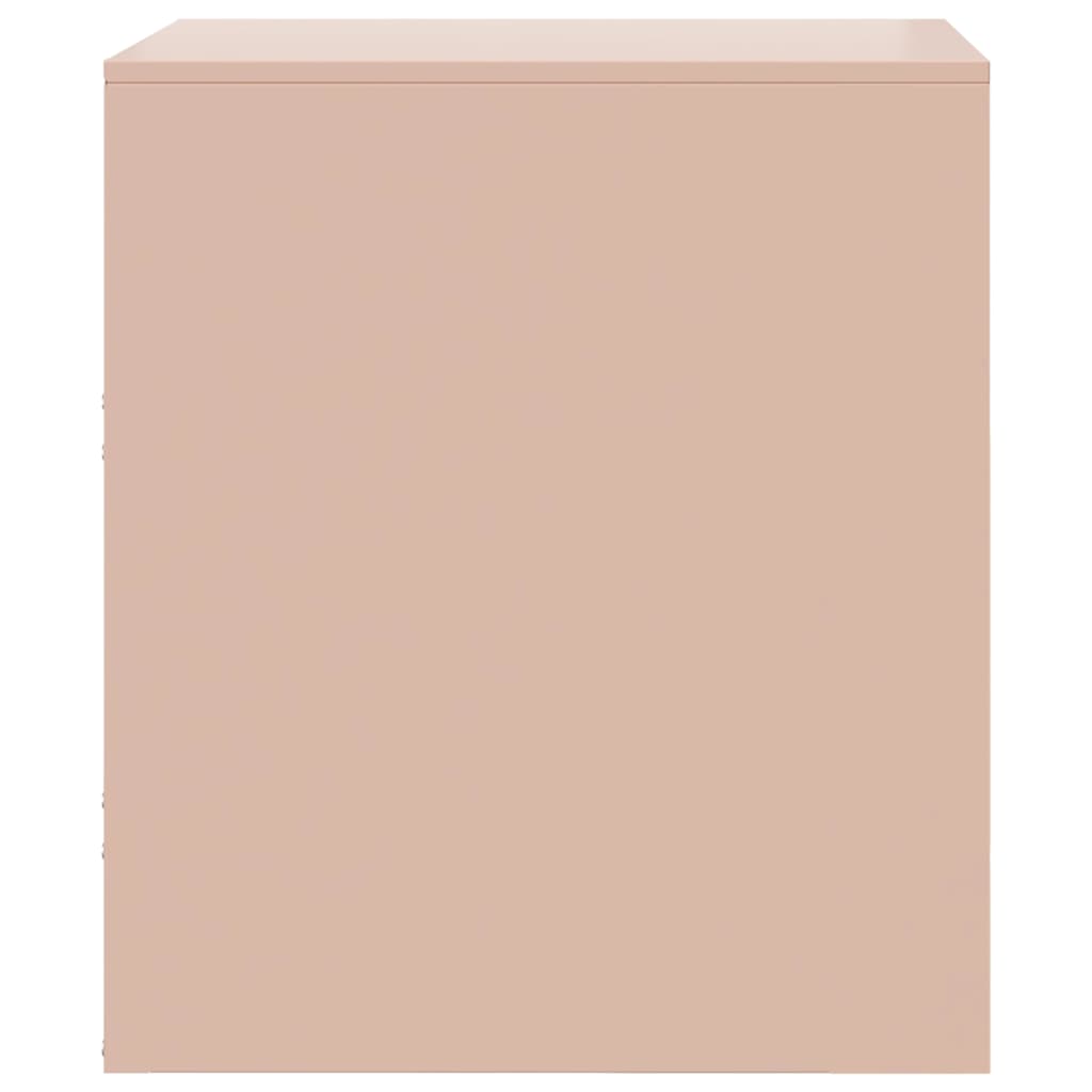 Nightstand Pink 34.5 X 39 X 44 Cm Steel