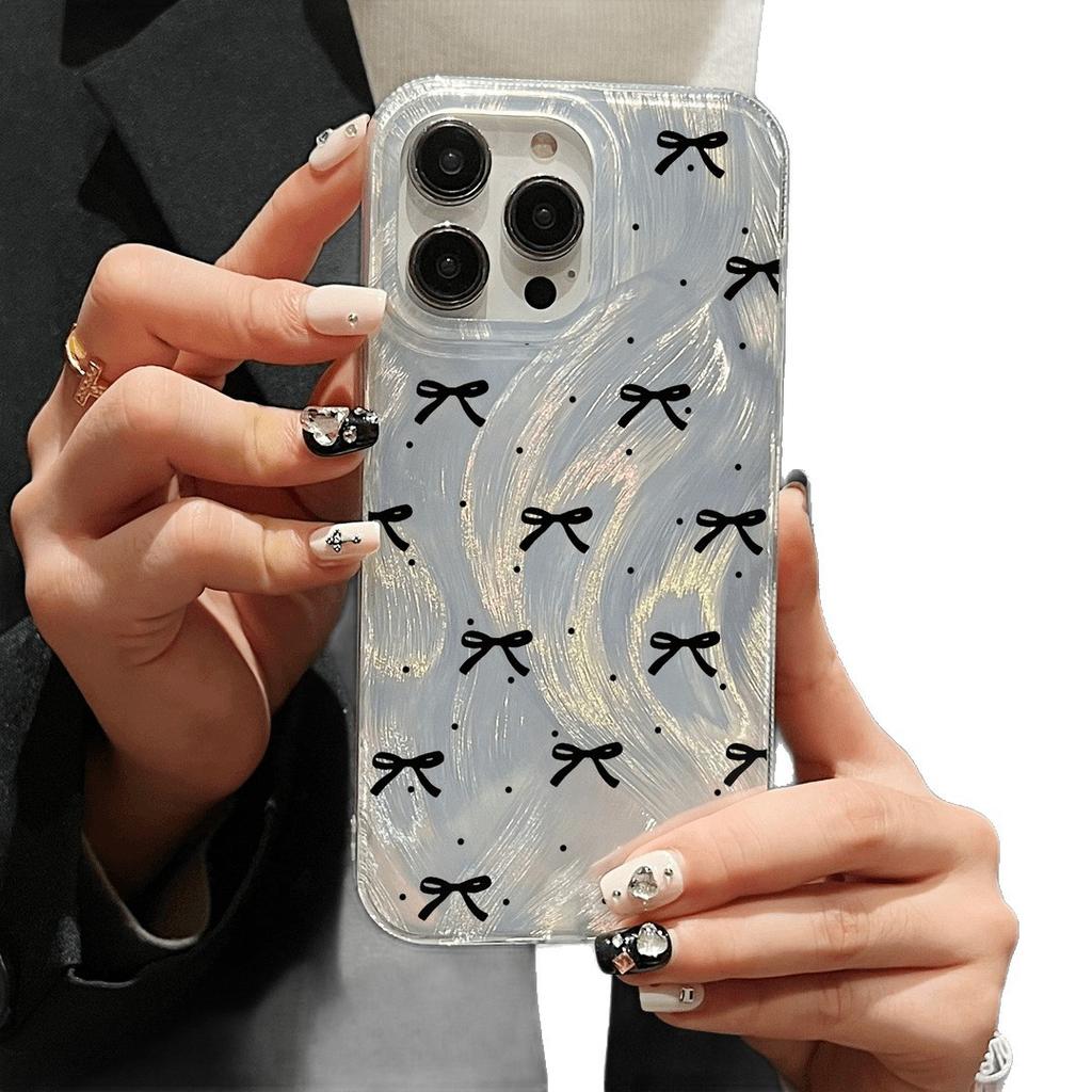 Polka Dot Butterfly Suitable for IPhone 15 Feather Yarn 12promax Apple 16 13 Simple 11 Hard Xs 17air