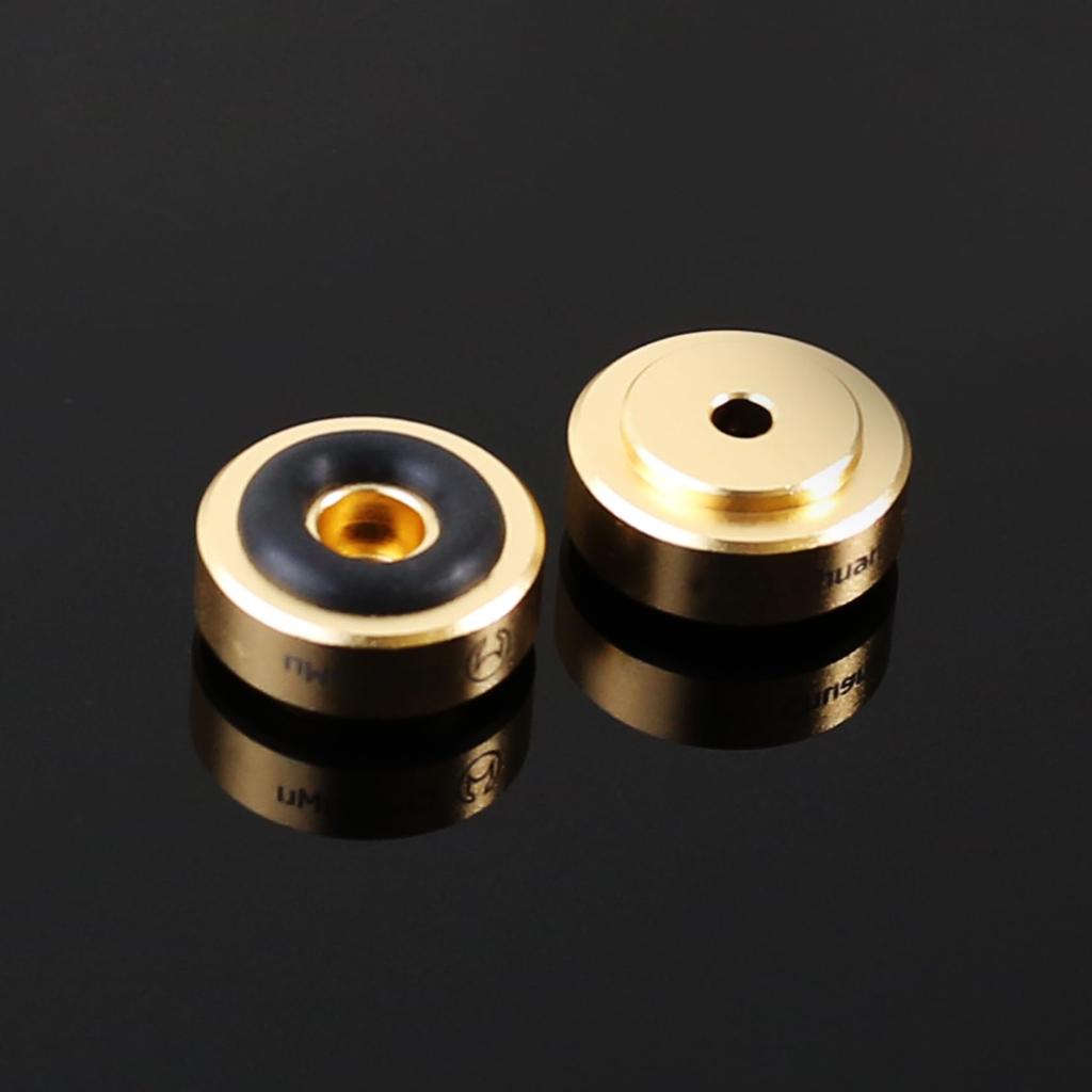 Small Set of Glossy Audio Speakers and Vibration Feedback Sound Quality Improvement Kawaki Insulators, 8, Gold, High-Quality Soundbars, Damping,
