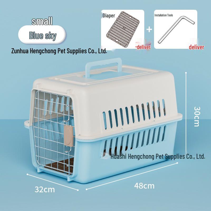 

Портативный чемодан-переноска для кошек и собак, сумка или клетка для крепления в автомобиле Medium [58*37*35cm]