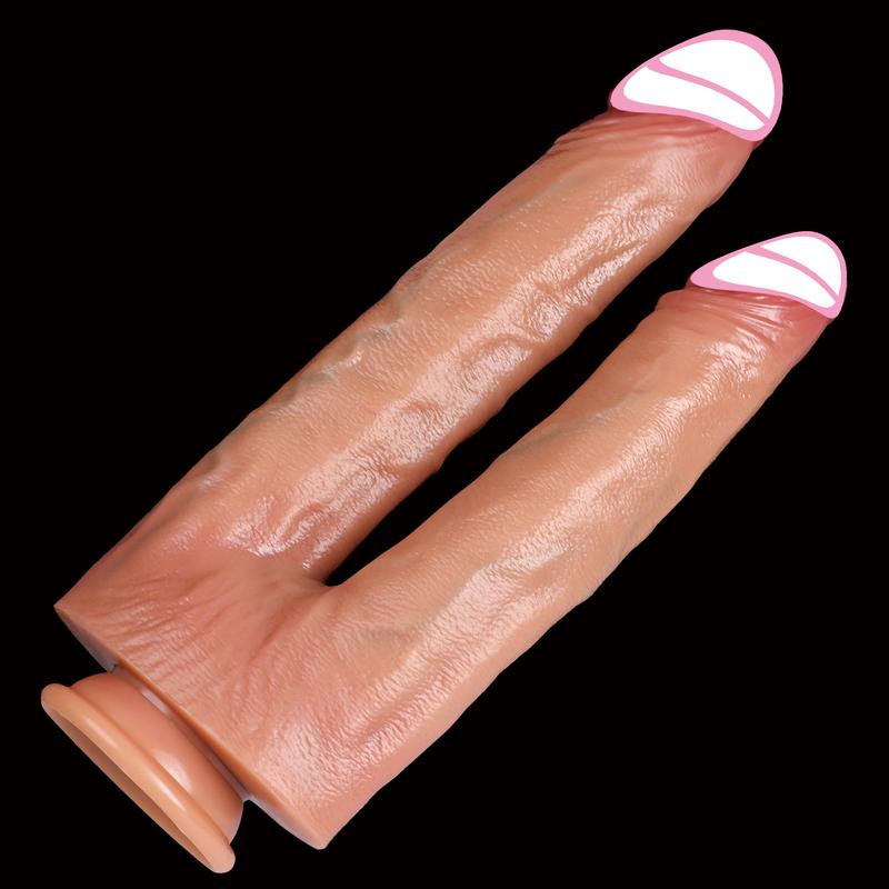 Dual-Ended Dildo for Women Flexible Realistic Double Penetration Adult Toy Soft Waterproof Phallus for Vaginal Anal Stimulation