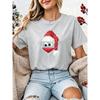 Drinking Christmas T‑Shirt Women Funny Wine Glass Santa Graphic Tee Tops