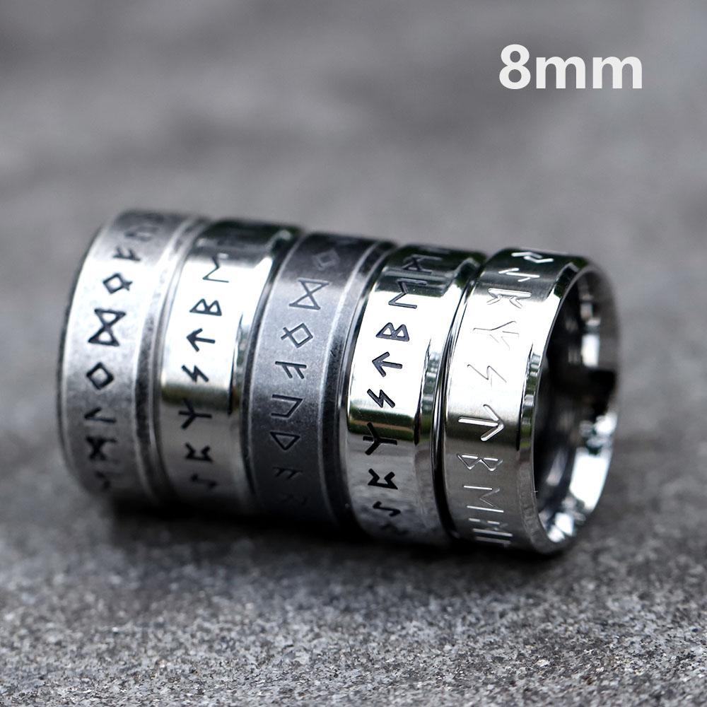 2026 NEW Men's 316L Stainless-steel Rings Retro Odin Norse Viking Amulet Rune RING for Teen Fashion Jewelry Gifts Free Shipping