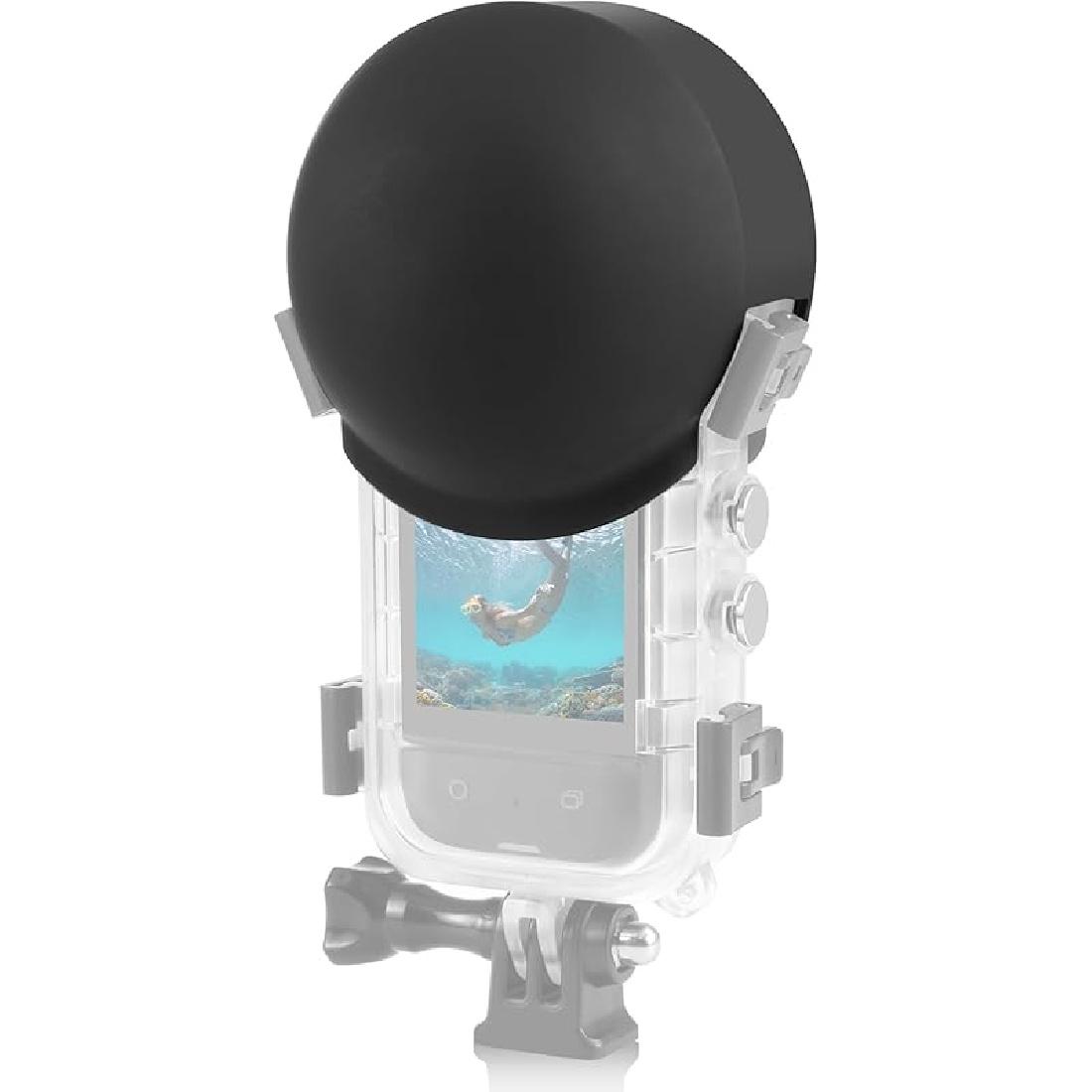PULUZ Silicone Lens Cover for Insta360 X3 X4 Invisible Dive Housing Case, Protective Lens Cap Lens Guard Protector Insta 360 X4 Diving Case Action