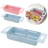 Plastic Vegetable Washing Basket Retractable Adjustment Fruit And Vegetable Basket Collapsible Sink With Handle Kitchen Supplies