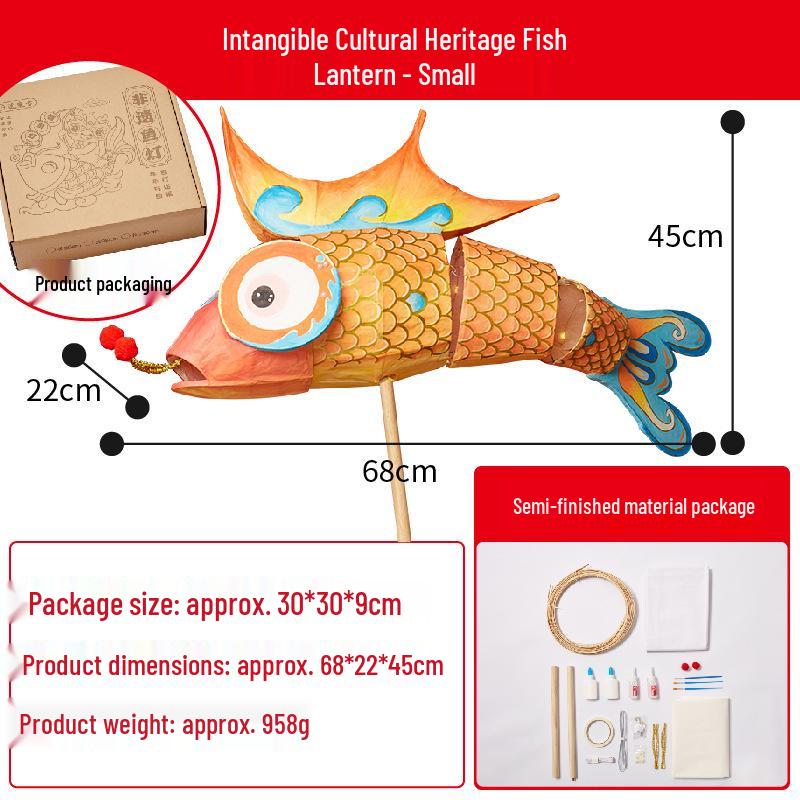 2026 Dragon Boat Festival Chinese-Style DIY Fish Lantern Kit for Kids