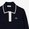 Lacoste Women's Golf Color Tipped Long-Sleeve Sweater Polo Shirt AF8544-55NHHW