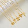 5pcs Fashion Elegant Bowknot Design Necklace Set for Women Vintage Simple Multi-Layer Tassel Pendant Necklaces Holiday Jewelry