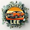 General Lee Vintage Metal Wall Art Tin Sign 8x8 Inch Retro Home Decor Dukes of Hazzard