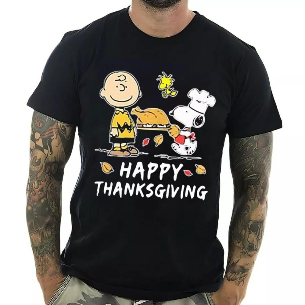 Peanuts Snoopy Thanksgiving Day Charlie Brown Unisex T-shirt Unisex T-Shirt XL
