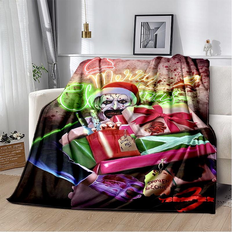 29 סגנונות טריפייר סרט אימה מתנת ליל כל הקדושים שמיכת קטיפה רכה, שמיכת פלנל לסלון חדר שינה מיטה ספה כיסוי