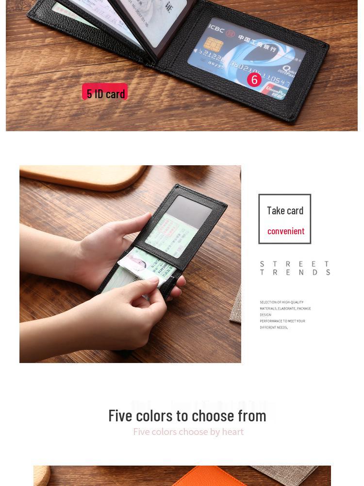 Ultradünner Führerschein- und Multi-Kartenhalter - Damen-Dokumentenhülle für Fahrzeugschein