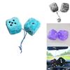 Fluffy Plush Dice Pendant Perfect For Car Interior Festival Decor