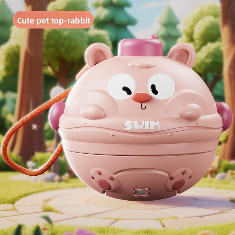 Cartoon Hamster Elefant Kaninchen Kreisel mit Druck- und Kollisionsfunktionen für interaktives Eltern-Kind-Spiel
