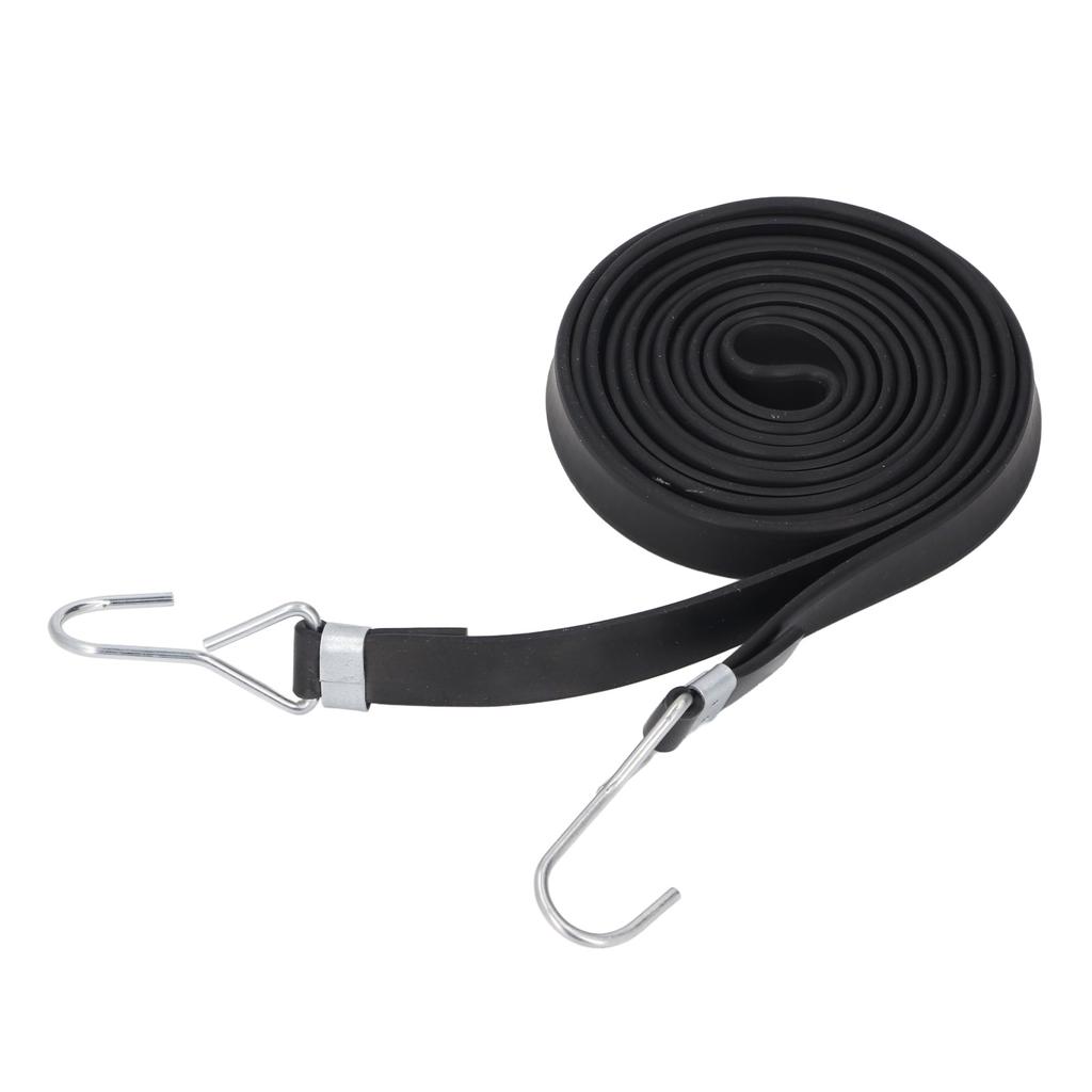 10Pcs Bungee Strap 2cm Width Black High Elasticity Heavy Duty Bungee Cords with Hook for Outdoor Activities