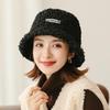 SUPER High-end Soft Lambswool Bucket Hat For Women Men Winter Warm Knitted Beanie Cap with Embroidered Letter For Ski Streetwear