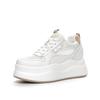 Spring and Autumn Four Seasons Women's Shoes New Wedge Heel Muffin Thick Sole Inner Height Increase Casual Shoes Small White Shoes Fleece