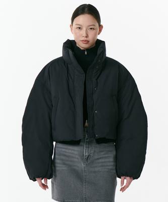 Musinsa Standard Woman Women'S Volume Sleeve Crop Padded Jacket [Black]