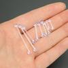Acrylic Silicone Tongue, Ear, Navel, Eyebrow, Nose Piercing Jewelry with Transparent Bar and Bead