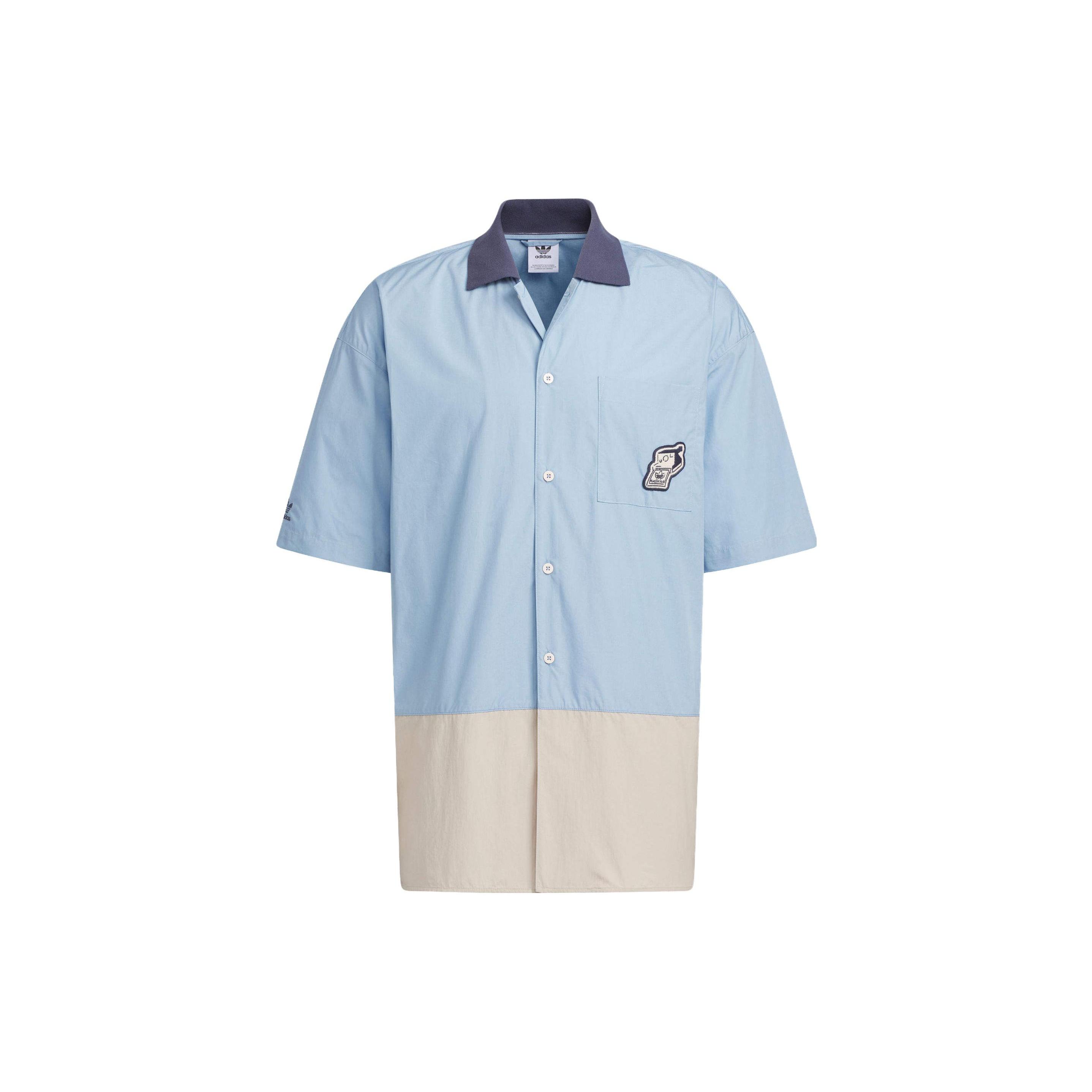 adidas Originals x Yu Nagaba V-Day Shirts Blue Beige Men s IS0635 L