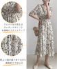 Dep Club Chiffon Long Summer Relaxed Short Floral Women's Dress, Sleeve, A-Line, Casual, Dress, Fit, Long, Sleeve, 5/8 Sleeve, Print, Spring/Summer